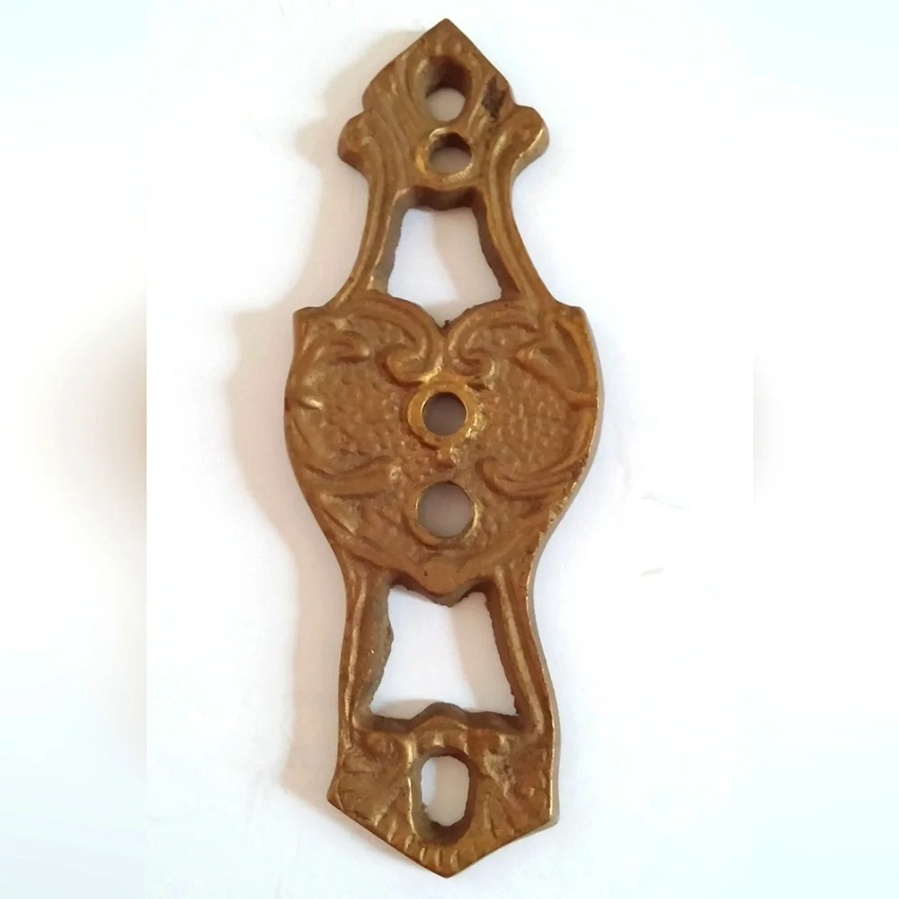 Vintage Home Decor Elegant Gold Tone Wall Accent, Found Object For Upcycle